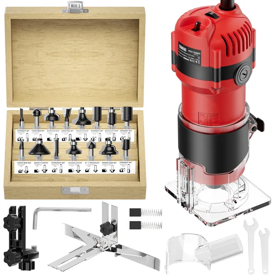 1.25 HP Compact Wood Router Kit with 15 Bits