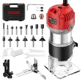 TEENO 1.25 HP Palm Router, Silver Red, with case